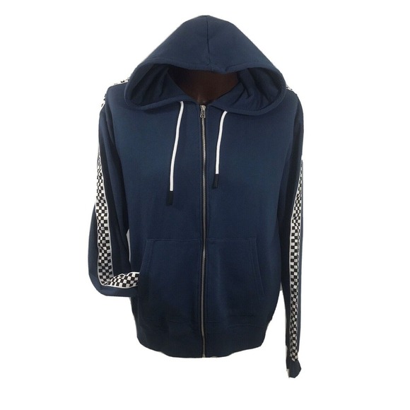 NWT Sovereign Code Los Angeles Full Zip Blue Hoodie Sweat-Shirt Jacket /Large - Picture 1 of 11